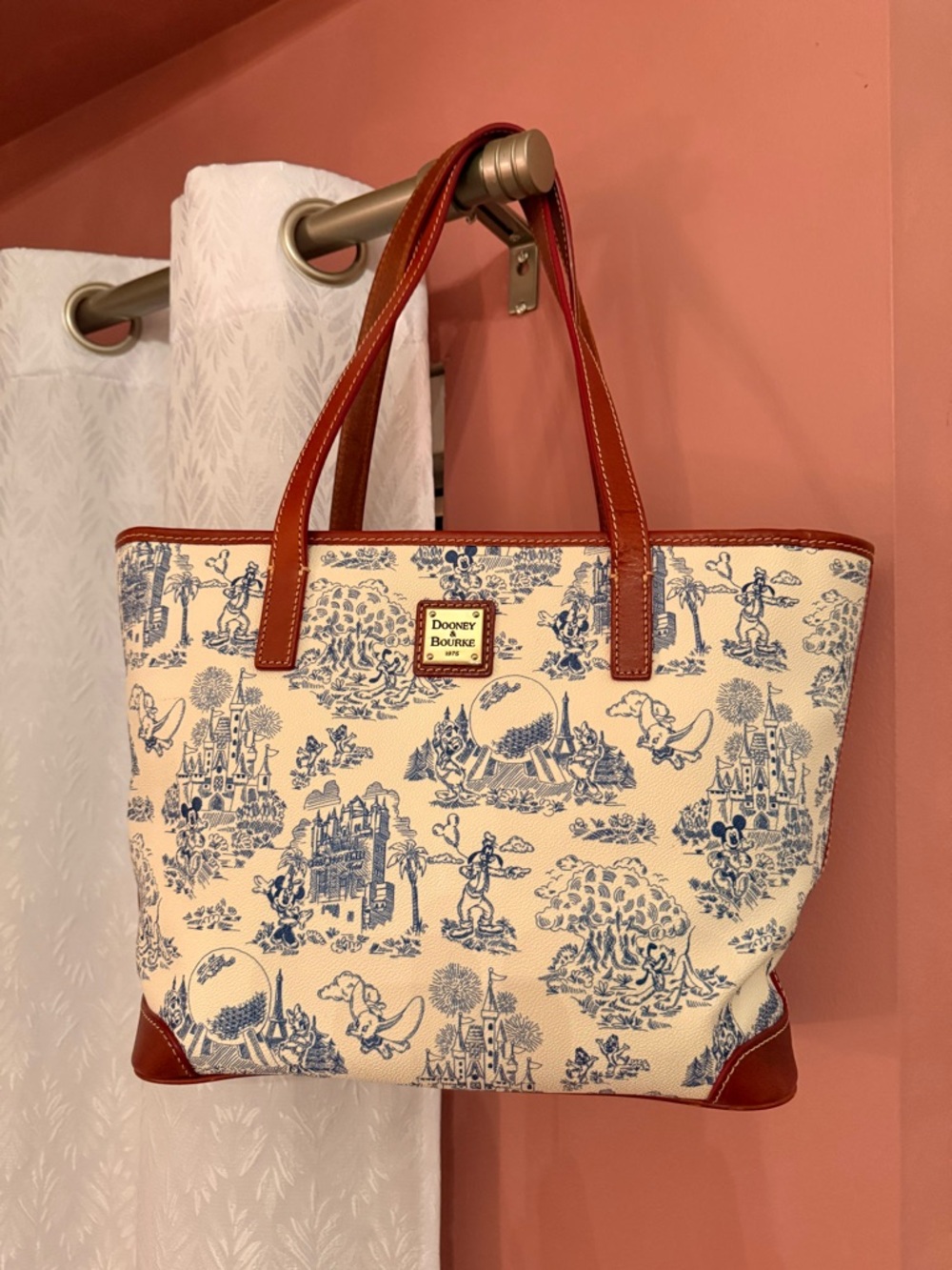 Dooney & Bourke Disney Parks Walt Disney world Toile shopper tote rare print
